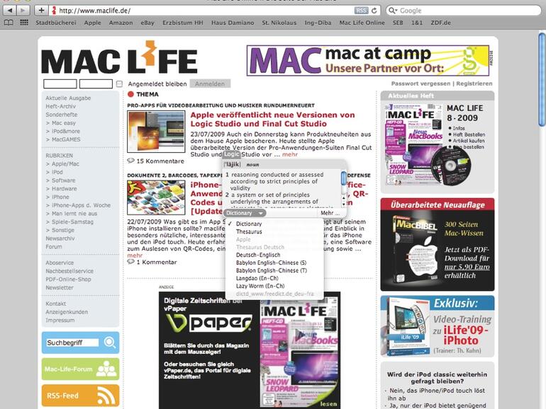 Plug-Ins im Lexikon integriert