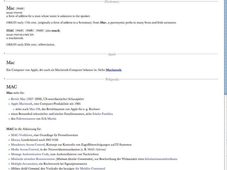 Suchbegriff im Vergleich