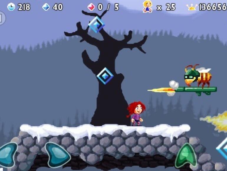 &lt;b&gt;Giana Sisters iPhone&lt;/b&gt; Um Zugang zur Welt 10-2 zu erhalten, nutzt man am Besten die Kaugummi-Blase. Der Warp-Stein versteckt sich oberhalb dieser Biene, rechts vom ersten Checkpoint