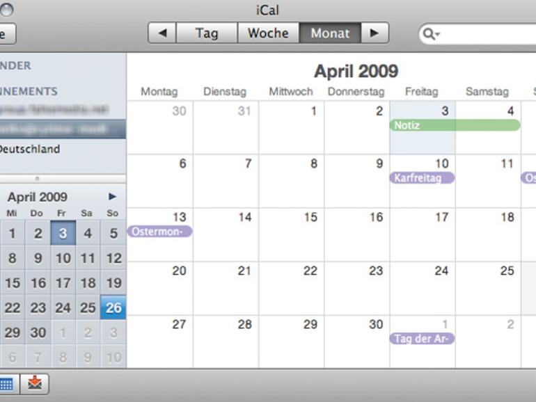 Im Internet gibt es eine Vielzahl öffentlich zugänglicher Kalender. In diesem Beispiel &amp;lt;b&amp;gt;wurden die Feiertage Deutschlands abonniert&amp;lt;/b&amp;gt;.
