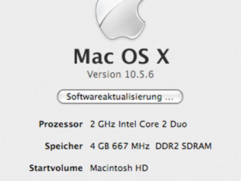 Das <b>Informationsfenster „Über diesen Ma