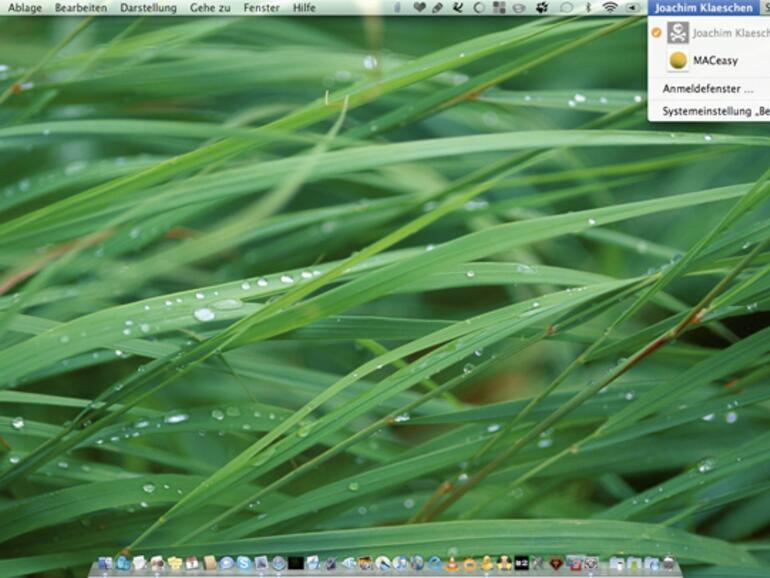 Klicken Sie auf „Anmeldefenster“, um Ihren Rechner zu sichern, wenn Sie den  Arbeitsplatz verlassen.