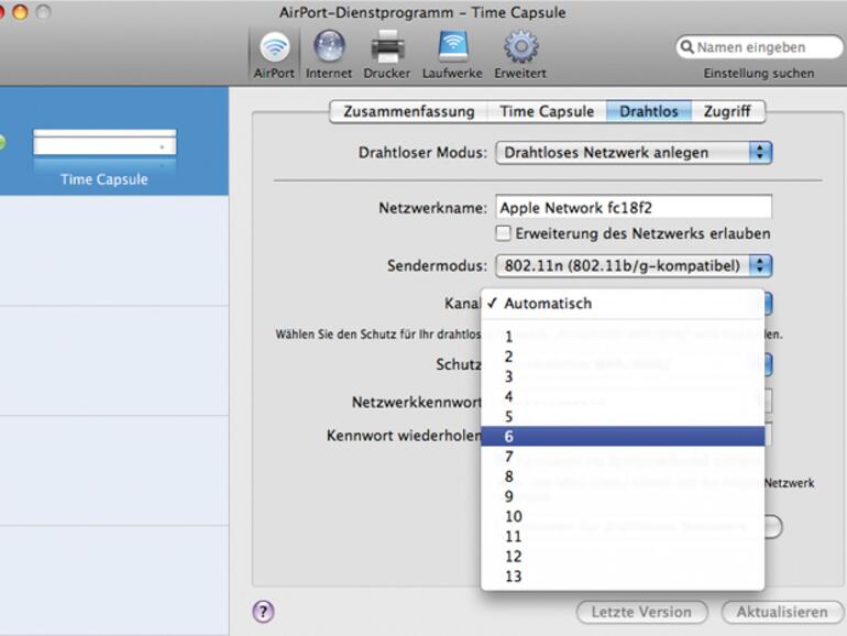 In der &amp;lt;b&amp;gt;AirPort Extreme Base Station&amp;lt;/b&amp;gt; können Sie auch einen festen Kanal einstellen –&amp;nbsp;wie in jedem anderen WLAN-Router.