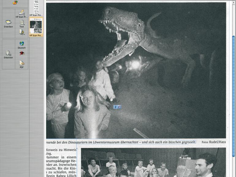 Abb. 6: In der zweiten Spalte werden die gescannten Dokumente in der Reihenfolge ihrer Eingabe aufgelistet.