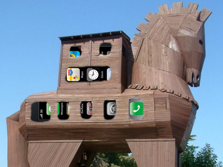 <b>iPhone-Trojaner:</b> Smartphones sind anfällig für Dialer und SMS-Trojaner.