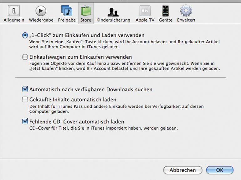 iTunes kann &amp;lt;b&amp;gt;automatisch CD-Cover laden&amp;lt;/b&amp;gt;, wenn diese im iTunes Store erhältlich sind.