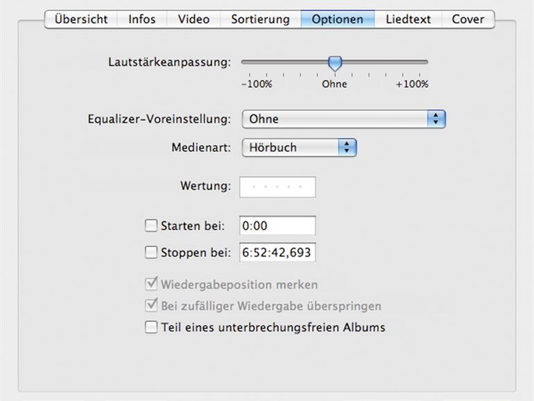 Unter „Medienart“ lassen sich &amp;lt;b&amp;gt;Hörbucher&amp;lt;/b&amp;gt; als solche klassifizieren.
