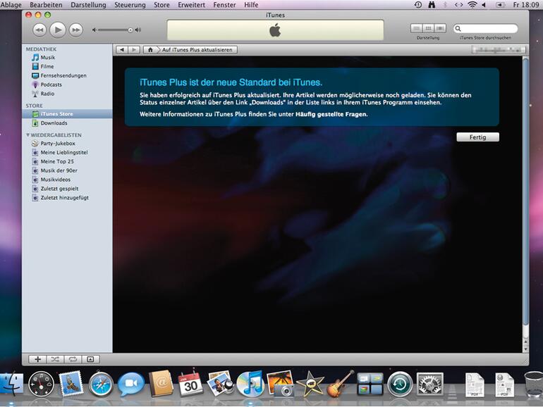 <b>iTunes Plus</b> bietet DRM-frei Titel und eine bessere Klangqualität.
