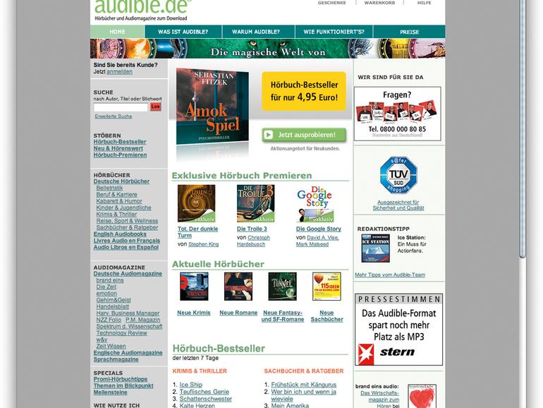 Branchenführer ist derzeit <b>Audible</b> – das hauseigene Format versteht auch das iPhone.