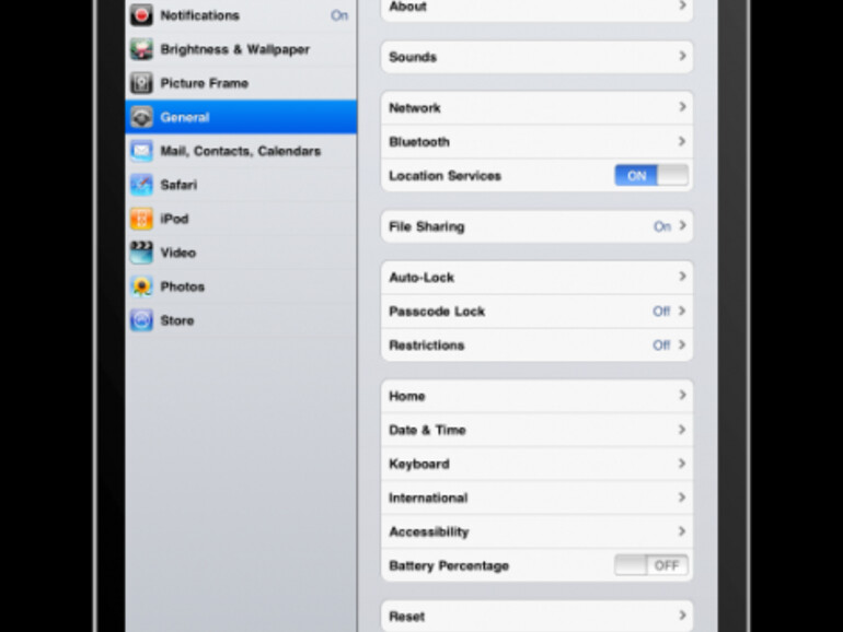 iPad: Die allgemeinen Einstellungen