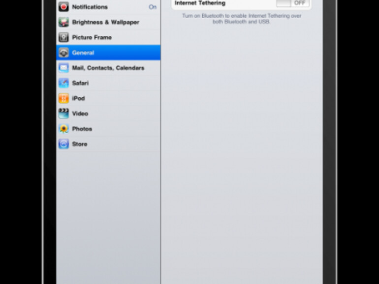 iPad: Der Tethering-Slider