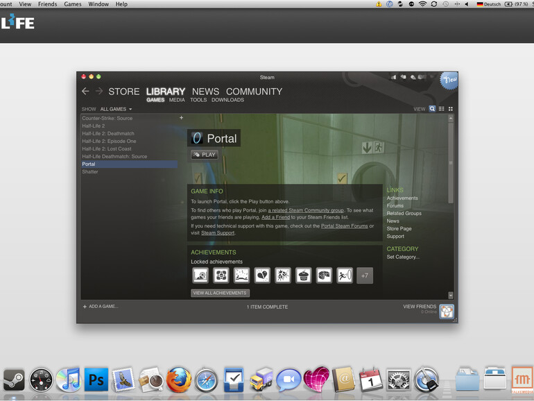 &lt;b&gt;Nach dem Portal heruntergeladen wurde (die Downloads werden übrigens getrennt von der Steam-Anwendung feinsäuberlich im Ordner &quot;Dokumente&quot; gespeichert) und Steam die Integrität der Daten überprüft hat, erscheint eine &quot;Play&quo