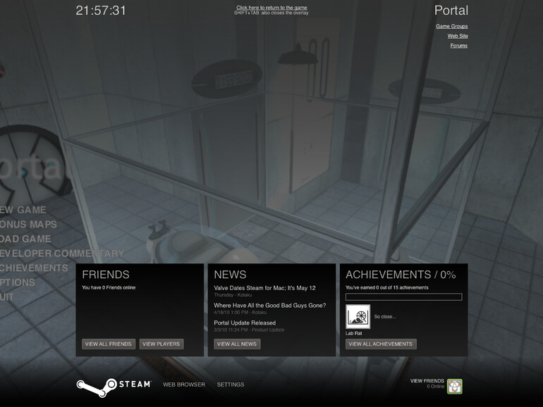 &lt;b&gt;Auch nach dem Start eines Spiels lässt sich direkt aus dem jeweiligen Spiel heraus auf Steam zugreifen&lt;/b&gt;