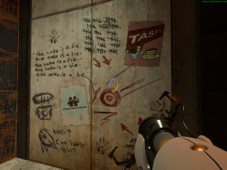 &lt;b&gt;The cake is a lie: An manchen Stellen wirkt die Grafik bei mittleren Detaileinstellen etwas verpixelt – dem Spielspaß schadet das aber nicht.&lt;/b&gt;