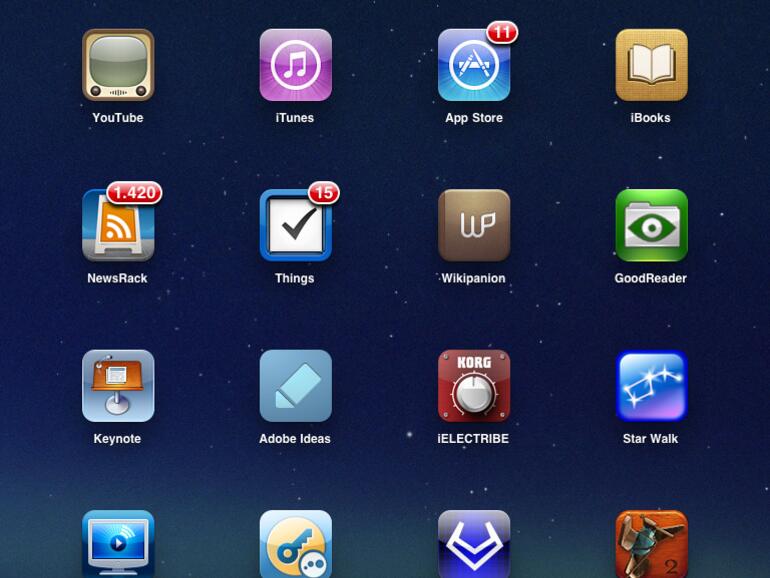 &lt;b&gt;Mein Homescreen: Derzeit kämpfen diverse Apps um einen Platz auf Seite 1 ...&lt;/b&gt;