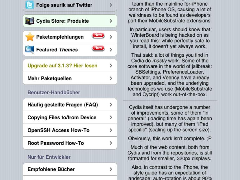 &lt;b&gt;Der Jailbreak des iPads schafft mehr Probleme, als er löst: Finger weg!&lt;/b&gt;