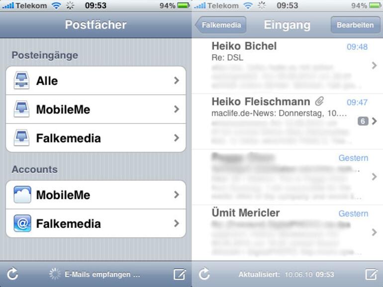 &lt;b&gt;Upgrade für Mail: &lt;/b&gt; Eine Inbox für alle Konten &amp; die aus dem Desktop-Mail bekannte Gesprächsverlauf-Funktion haben Einzug gehalten