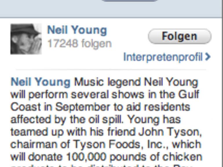 Neil Young? Singt der etwa auch bei U2