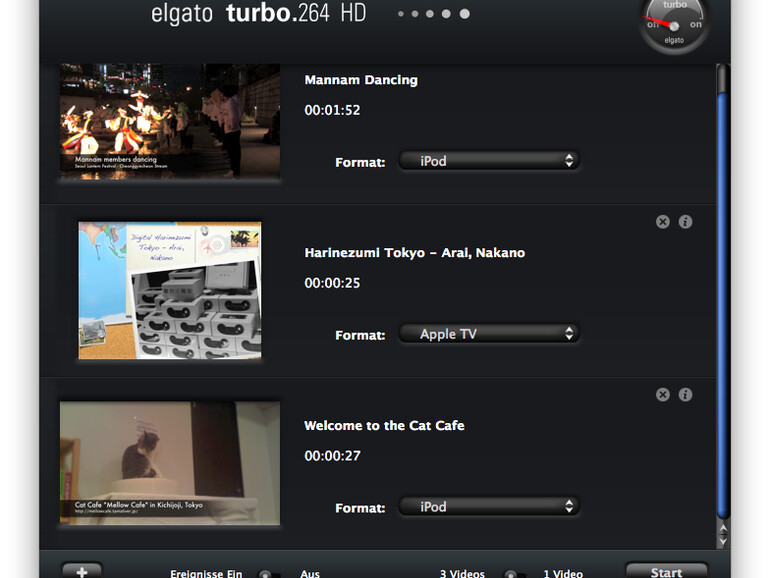 Stapelkonvertierung mehrerer Clips