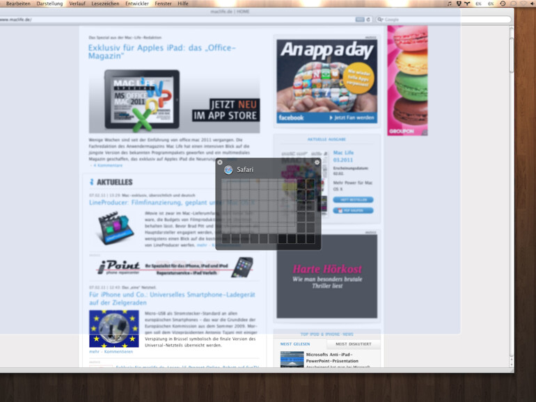 Safari im Einsatz mit Divvy