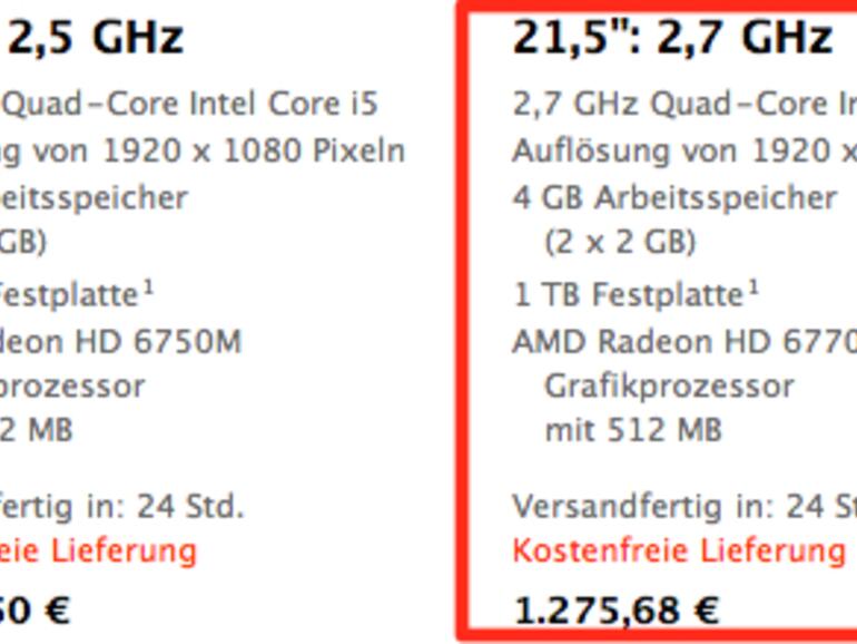 Der iMacs 21,5-Zoll per „Apple on Campus“