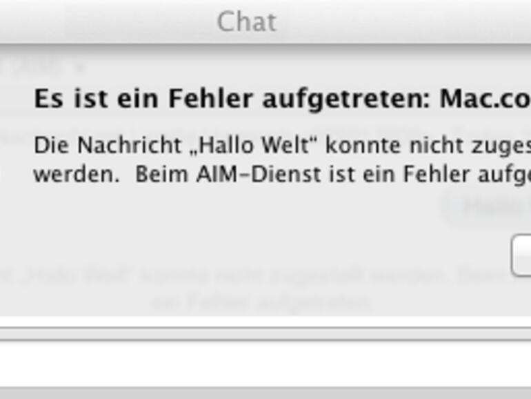 <b>Fehler beim versenden einer Nachricht: </b>Server-Problem oder Absicht?