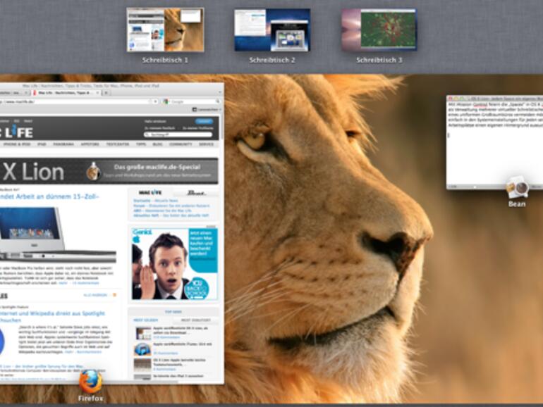 Mission Control vereint die Funktionen von Spaces und Exposé in einer Applikation