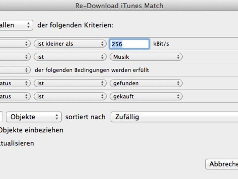 &lt;strong&gt;Über diese intelligente Wiedergabeliste spüren Sie all die Titel auf, die in potenziell besserer Qualität in der Cloud zum Download in die lokale Mediathek bereitstehen.&lt;/strong&gt;