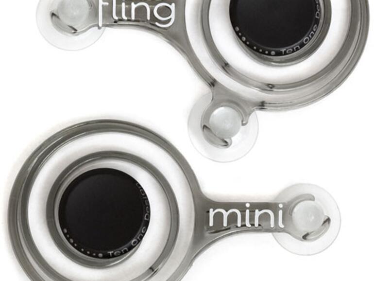 Aufsätze wie Fling mini von TenOne Design helfen dabei, vom glatten iPhone-Bildschirm eine haptische Rückmeldung zu bekommen