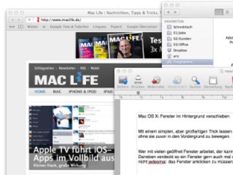 Mac Os X Fenster Im Hintergrund Verschieben Mac Life