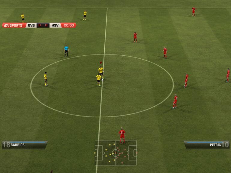 Schattenwürfe und Rasenmuster sind sehr realistisch