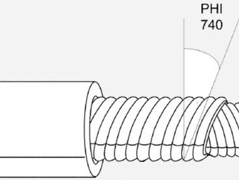 <b>Spiralförmige Ummantelung: </b>Die entgegengesetzt gedrehten Spiralen könnten zukünftigen Thunderbolt-Kabeln extra Halt geben