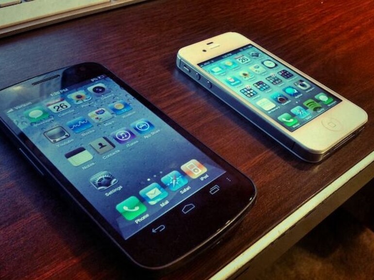 Mit der iPhone 4S Screen App lassen sich Android-Smartphones in iPhones verwandelt.