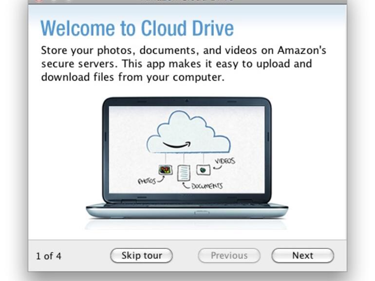 Amazon Drive App erfordert die Eingabe des Amazon-Accounts, der Clouddienst kann auch in der App erst aktiviert werden.