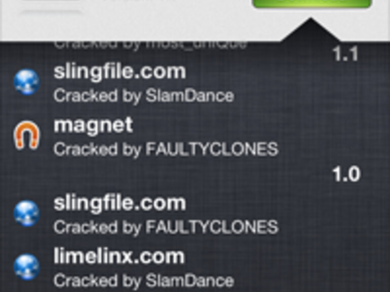 Beispiel von hackulo.us, wie die Raubkopien über Installous 5 zum Download angeboten werden.