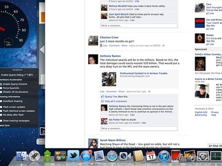 Der AnandTech-Test zeigte beim Scrollen in Safari 18 bis 24fps beim MacBook Pro Retina.