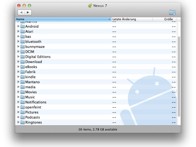 Dateiübertragung für Android