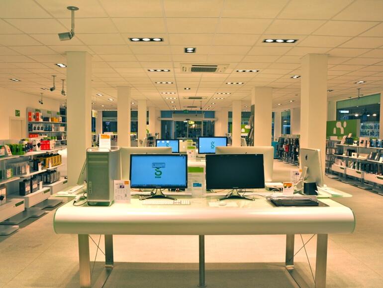 <strong>Blick in eine typische Gravis-Filiale</strong>