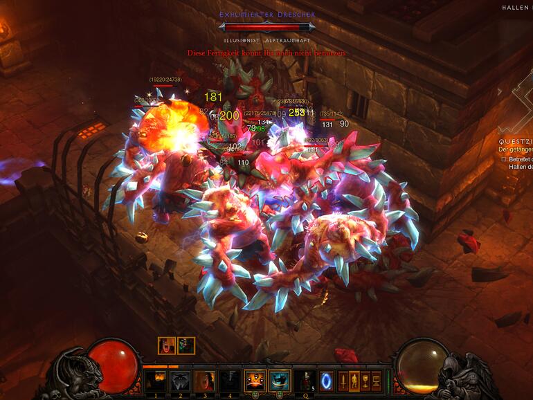 Bereits auf Spielstufe „Alptraum“ treiben einem Gegner-Fähigkeiten wie etwa „Geschmolzen“ und „Arkanverzaubert“ den Schweiß auf die Stirn