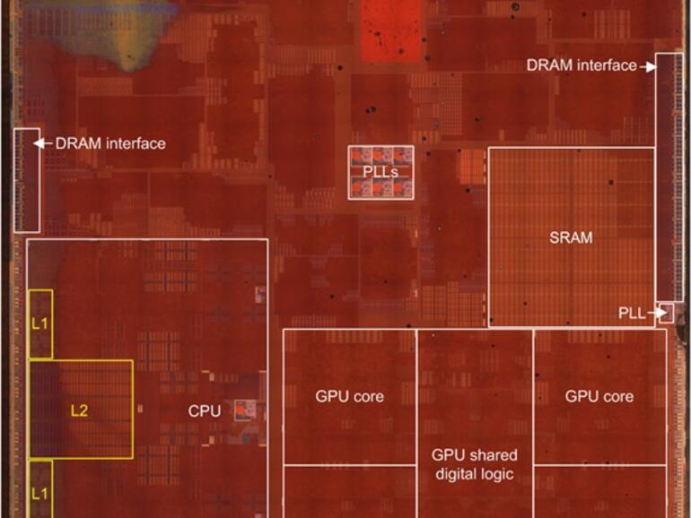 A7 Chip aus dem iPhone 5s.