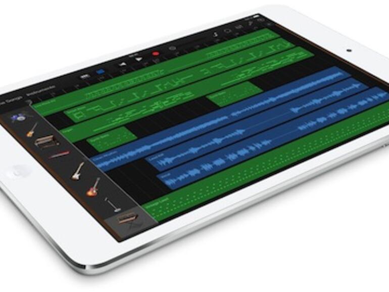 GarageBand mit 32 Spuren auf dem iPad mini