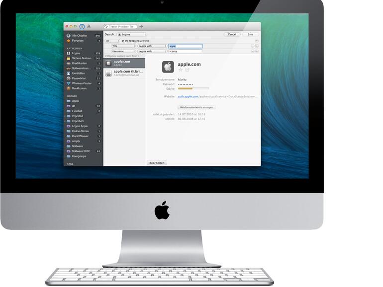 Die Suchfunktionen wurden verbessert, sie lassen sich als intelligente Ordner speichern.