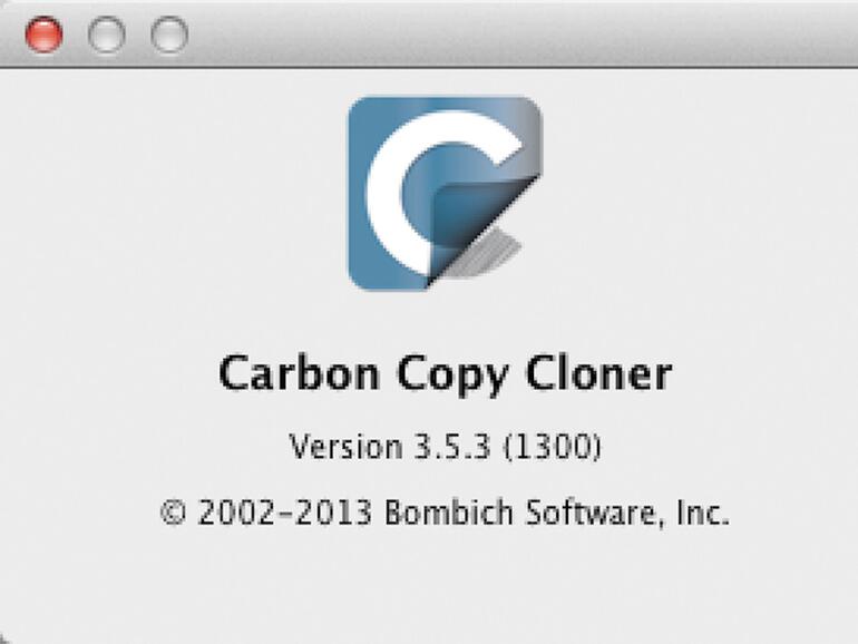 Die Versionsnummer erfahren Sie über das Menü „Carbon Copy Cloner“.
