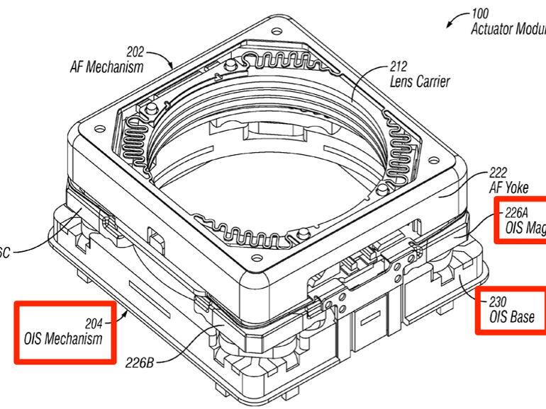 So sieht das Apple-Patent von 2012 die optische Bildstabilisierung vor.