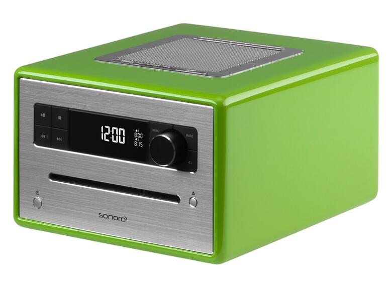 Der sonoroRADIO ist ein Digitalradio mit Bluetooth-Technologie und in Grün, Rot, Schwarz, Silber sowie Weiß erhältlich.