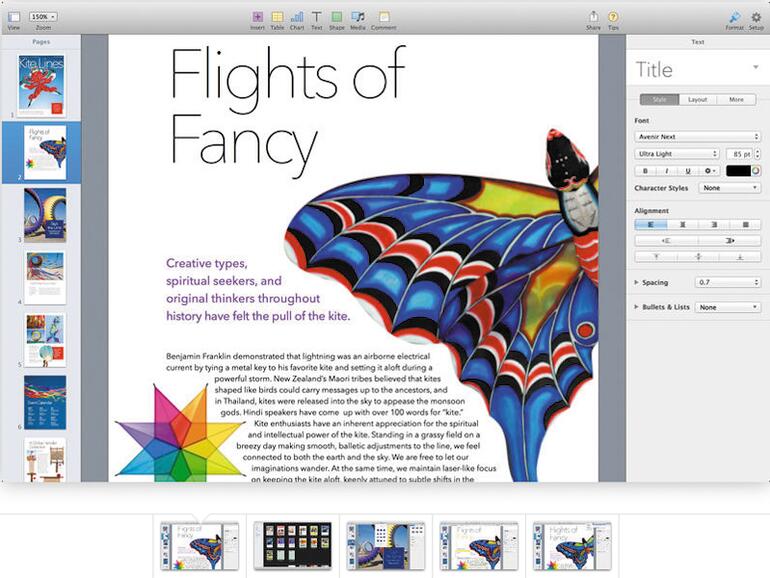 Pages 5 gibt es nur im App Store. Die Installation ist denkbar einfach
