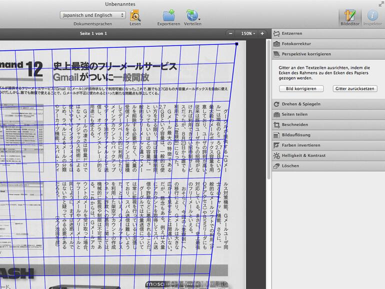 FineReader Mac besitzt nun einen kleinen Bildeditor.