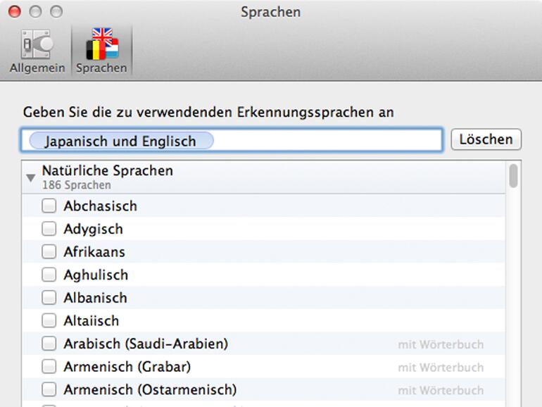 Verständigungsschwierigkeiten unwahrscheinlich: FineReader unterstützt über 180 Sprachen.