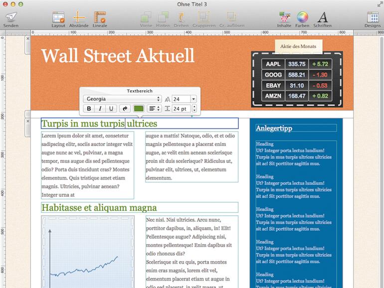 Mit der Software Mail Designer erstellen Sie professionell aussehende Vorlagen, die Sie für Massen-E-Mails verwenden können.