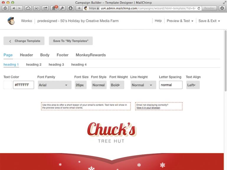 Der Webdienst MailChimp bietet ansprechende Vorlagen, versteht sich jedoch auch auf den Import von Newsletter-Designs.